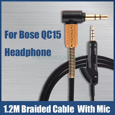 Audio Cable With Mic Replacement Braided Cable For Bose QC15 QuietComfort 15 AU • $22.55