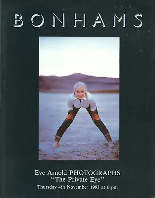 BONHAMS LONDON PHOTOGRAPHS EVE ARNOLD Marilyn Monroe Dietrich Crawford Catalog • $99.95