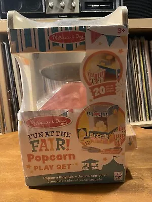 Melissa & Doug Fun At The Fair! Wooden Popcorn Popping Play Food Set Sealed New • $25