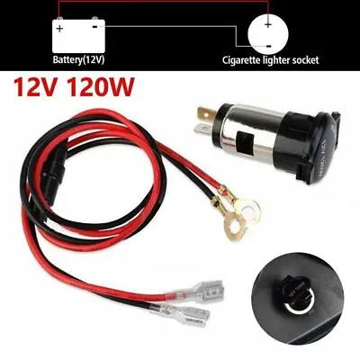 12V 120W Car Motorcycle Cigarette Socket Lighter Power Plug Outlet Adapter Cable • $18.60