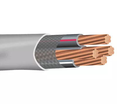 PER FOOT 6-6-6-6 Copper SER Service Entrance Cable PVC Jacket Gray 600V • $5.60