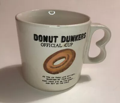 £16.49 • Buy Vintage Official Dunkers Cup Whole Donut Coffee Tea Milk Dunk Mug Large Preowned