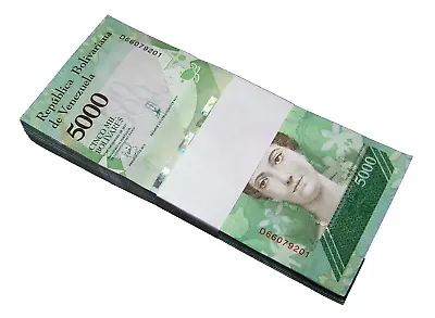 100 Pcs X Venezuela 5000 (5000) Bolivares 2017UNC Banknote Bundle • $42.99