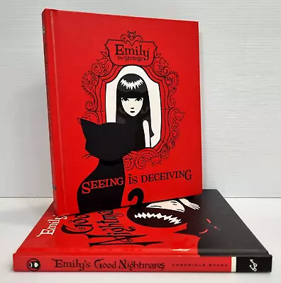Emily The Strange Seeing Is Deceiving & Emily's Good Nightmares Book Bundle • $65