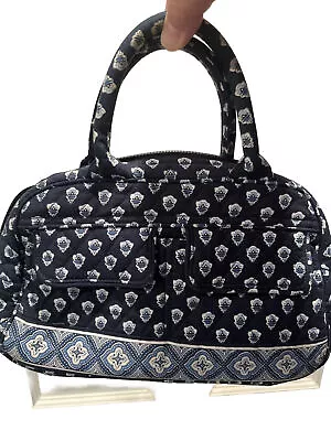 Vera Bradley Navy Blue Bowler Shoulder Bag Purse • $24