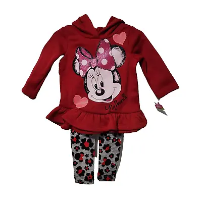 New DISNEY Baby Girl Clothes 12M Minnie Mouse Outfit 2 PC Set • $15.26