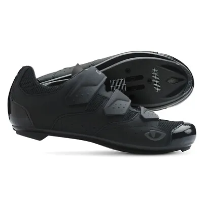 Giro Techne Mens Road Cycling Shoes Black SPD/SPD-SL 2-Bolt/3-Bolt • $99