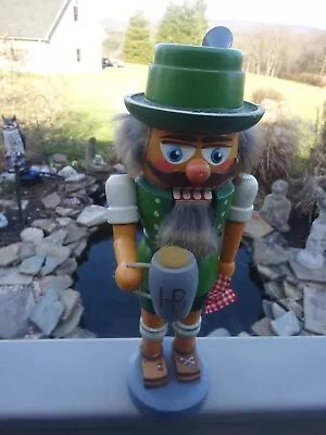 Vintage 10” Nutcracker Hergestellt In DDR Dude W Beer Oktoberfest German AS IS • $35