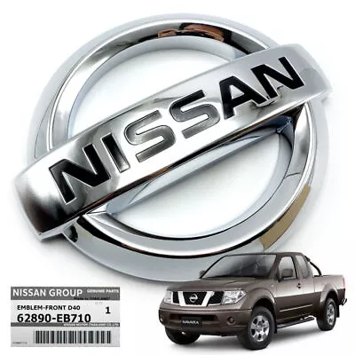 Genuine Logo Front Nissan Emblem Chrome For Nissan Frontier Navara D40 2006 13 • $44.10