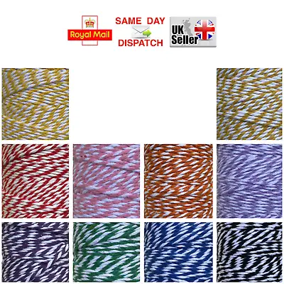 2mm Macrame Twist String Cord Gift Ribbon Bakers Twine Deco Scrapbooks DIY Craft • £1.50