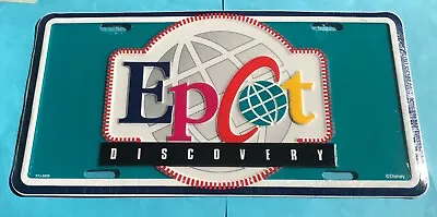 1998 Epcot Discovery Spaceship Earth Metal License Plate Sign Disney New Sealed • $25.99