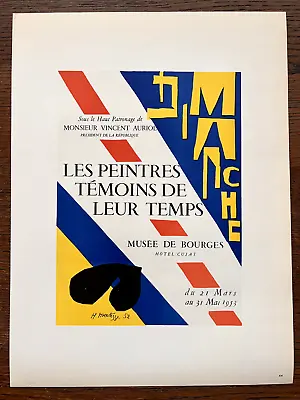 1959 Henri Matisse Poster Lithograph  Musee De Bourges   Original Mourlot • $79