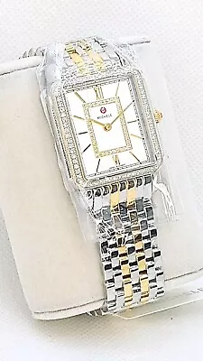 Michele Deco II  MWW06X000039 Diamond Bezel Gold Stainless Steel Women's Watch • $1349