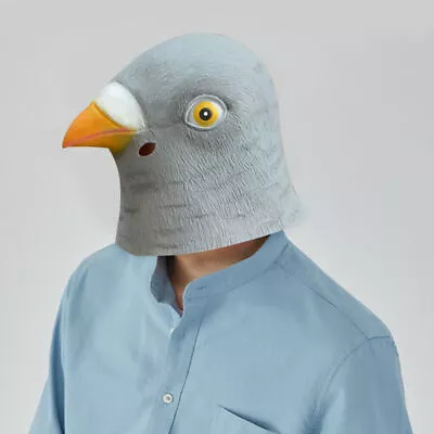 Pigeon Head Mask Creepy Animal Halloween Costume Theater Prop Latex Party Toys Y • $27.73