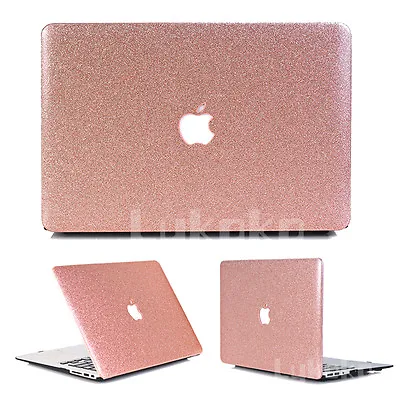 Rose Gold Bling Glitter Shiny Leather Case For MacBook Air Pro 13  13.3 +Retina • $12.99