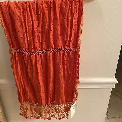 Vismaya Collection Beautiful Scarf 100%cottoncoral20x72lattice Work NWT • $29.95