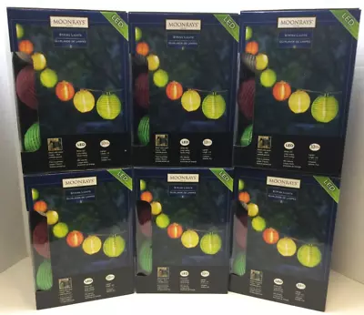 Moonrays Solar Powered 10 CT LED String Lights Lot Of 6 FREE SHIPPING • $44.99