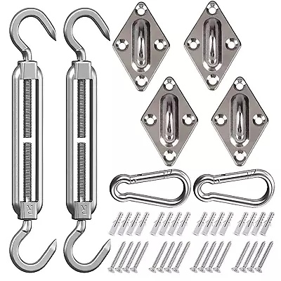 Sun Shade Sail Fixing Stainless Fitting Kit Awning Canopy Accessory Garden Patio • £7.67