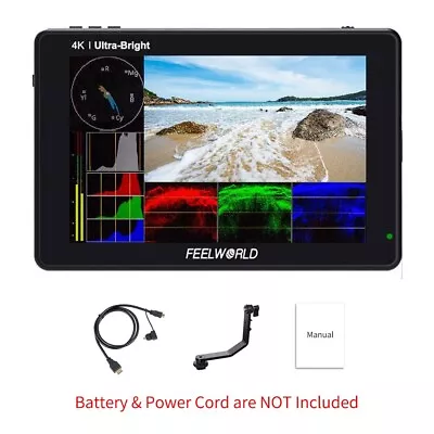 FEELWORLD LUT7 7 Inch Camera DSLR Field Monitor Bright 2200nit HDMI Touch Screen • $219.99