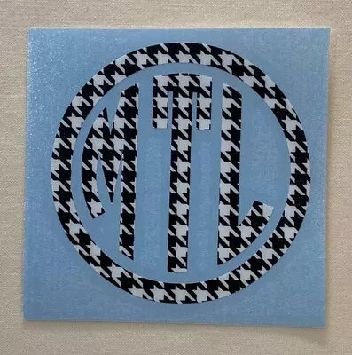 Houndstooth Circle Monogram Vinyl Decal Sticker For Yeti Tumbler IPhone • $1.99