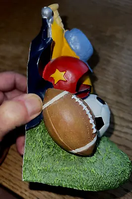 Vintage (1) Sports Resin Painted Bookend- Football Baseball Soccer HEAVY 2# 7oz • $28.50