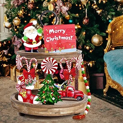 $29.76 • Buy 11Pcs Christmas Decorations Indoor Tiered Tray Ornaments - Christmas-Decor
