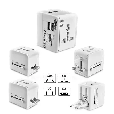 $16.29 • Buy Universal Travel Adapter USB Charger UK US EU AU Plug Converter Adaptor AC Power