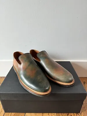 Viberg Marbled Scuffed Black Horween Shell Slippers 9 2010  • $800