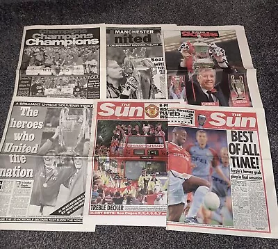 X6 Manchester United 1999 Champions League Winners Newspaper Supplements • £8.99