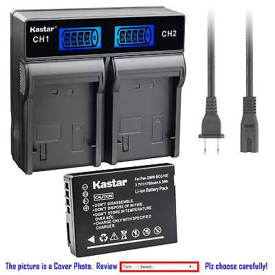 Kastar Battery LCD Rapid Charger For DMW-BCG10E BCG10PP Panasonic Lumix DMC-ZS20 • $45.49