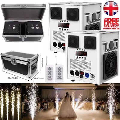 2x 530W Cold Spark Machine Stage Effect Firework DJ Wedding Machine &Flight Case • £199.99