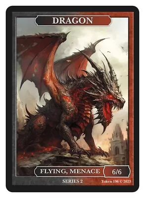 Dragon Token  6/6 Givememana Tokens Series 2 Magic The Gathering MTG • $2