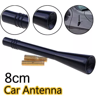 8cm Car  Black Bee-sting Stubby Short Aerial Ariel Arial Mast Antenna Universal • £4.19