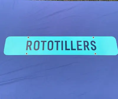 Vtg Rototillers Double Sided Metal Advertising Sign Garage Farm Shop 30  X 5  • $45
