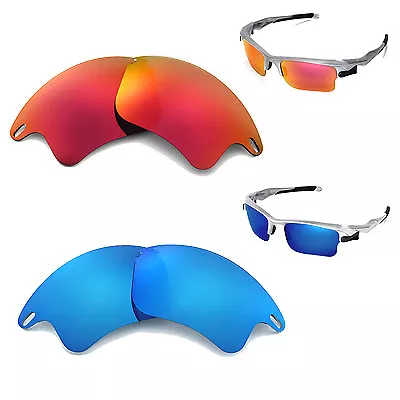 New Walleva Polarized Fire Red + Ice Blue Lenses For Oakley Fast Jacket XL • $26.99