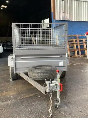 7x5 High Side Box Trailer 600MM CAGE Free 1 Year Private Rego And Spare Wheel • $2700