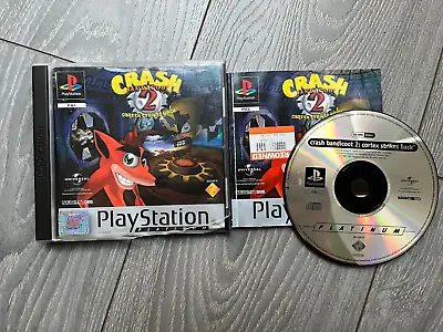 Crash Bandicoot 2 Cortex Strikes Back Sony Playstation 1 Ps1 Game With Manual • £10.22