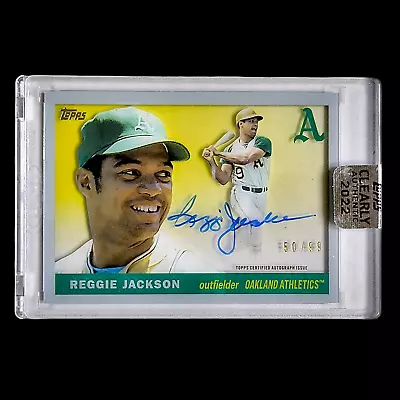 2022 Topps Clearly Authentic REGGIE JACKSON Oakland A's Hall Of Famer Auto /99 • $1