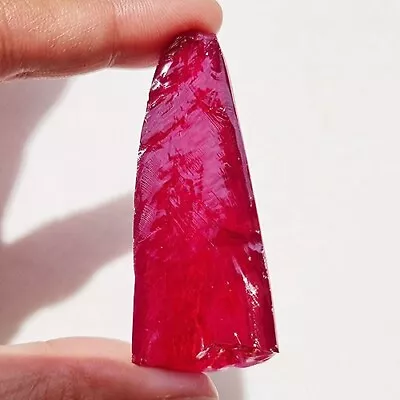 Clear 172 Ct Red Ruby Corundum Rough Lab Created Gemstone • $36.99