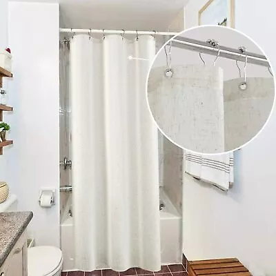 KOUFALL Linen Shower CurtainBoho Farmhouse Shower Curtains For BathroomBath De • $64.60