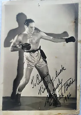 1930's Max Baer Autographed Boxing Photo Signed 1936 World Champion 1934 - 1935 • $220