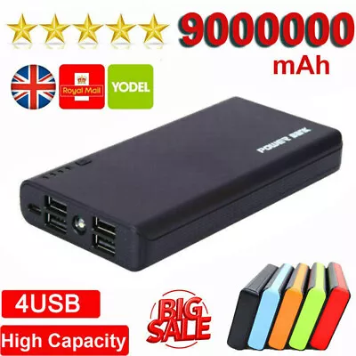 9000000mAh Power Bank Fast Charger Battery Pack Portable 4 USB For Iphone  Ipad • £14.99