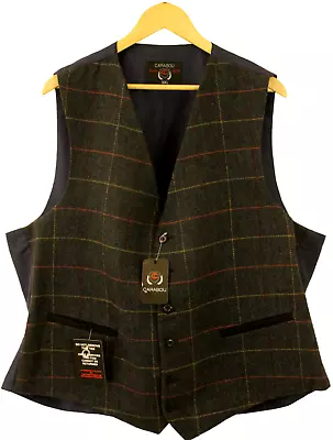 Carabou Mens 3xlarge Blue Mix Tweed Waistcoat Bnwt • £39.99