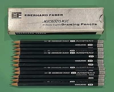 Eberhard Faber Microtomic 600 2H Drawing Pencils Vintage NOS -Set Of 12 With Box • $30