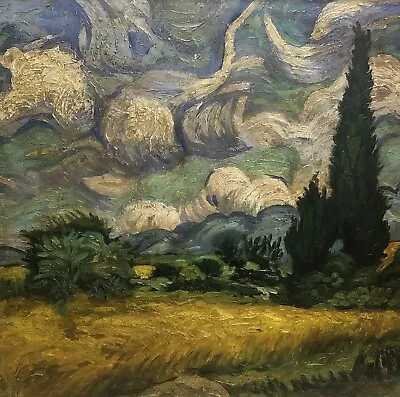 $150000 • Buy Cypresses And Hills By Vincent Van Gogh 1889 Signed Original Painting