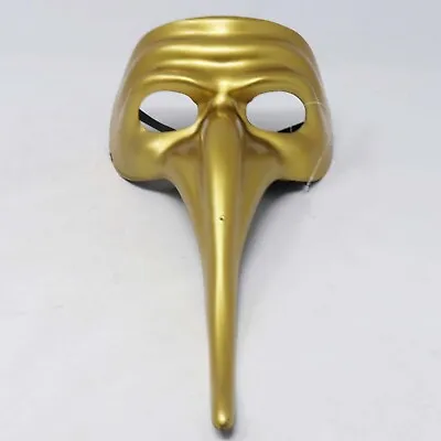 Venetian Gold Costume Mask Halloween Death Metallic Skeleton Beak Grim Reaper • $6.70