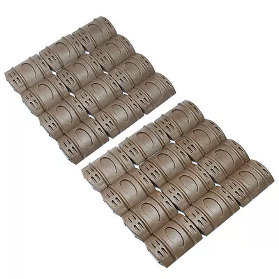 24 PCS Universal Weaver Picatinny Rubber Rail Covers Earth Dark Tan  • $7.90