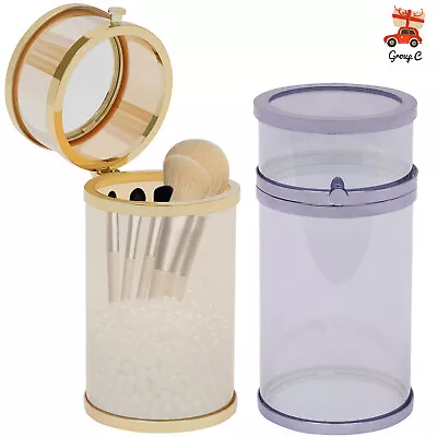 Makeup Brush Holder Organizer Dustproof Makeup Brush Holder With Lid Storage Cup • $8