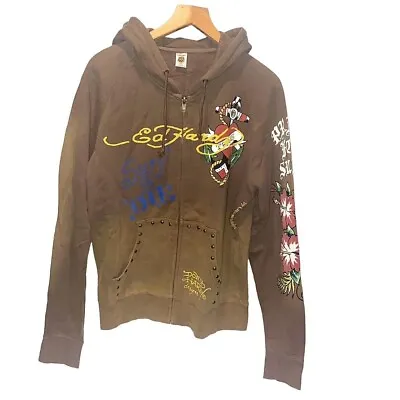 Ed Hardy / Christian Audigier Surf Or Die / Surf Mob Hoodie Hoody / Size : XXL • £170