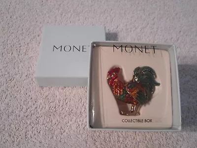 Monet   Colorful Rooster In Box   Collectable  Trinket Box • $21.99